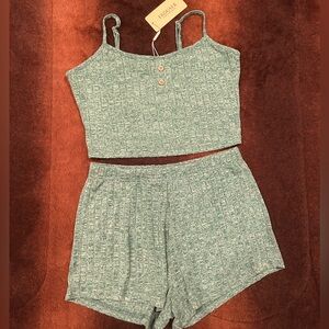 Green tank and shorts set
